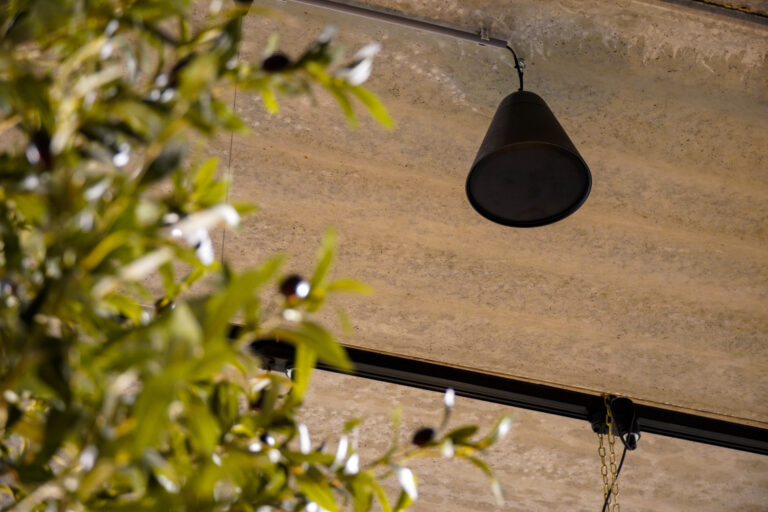 Biamp p60dt pendelluidspreker aan plafond