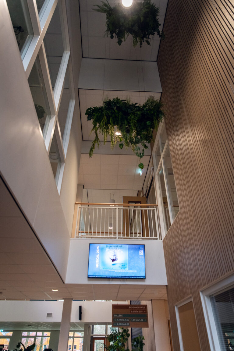 TDM Signage scherm voor berichtgeving en actualiteiten.