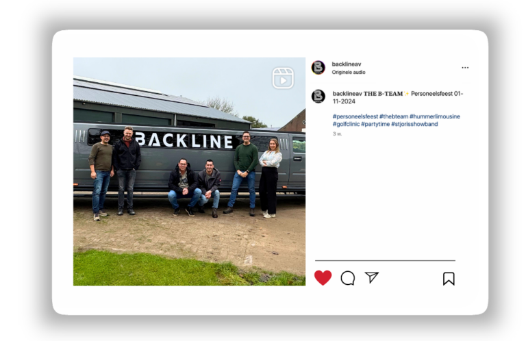 Reel personeelsfeest Backline