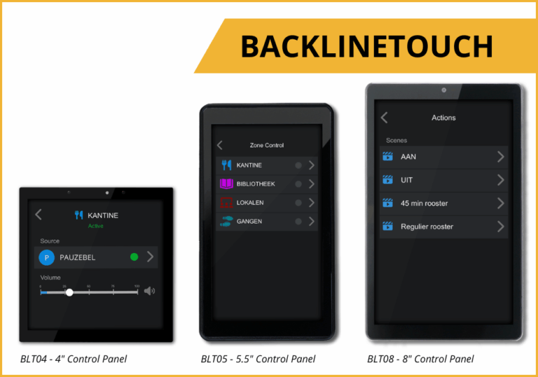 BACKLINETOUCH SERIE - BLT04, BLT05 en BLT08